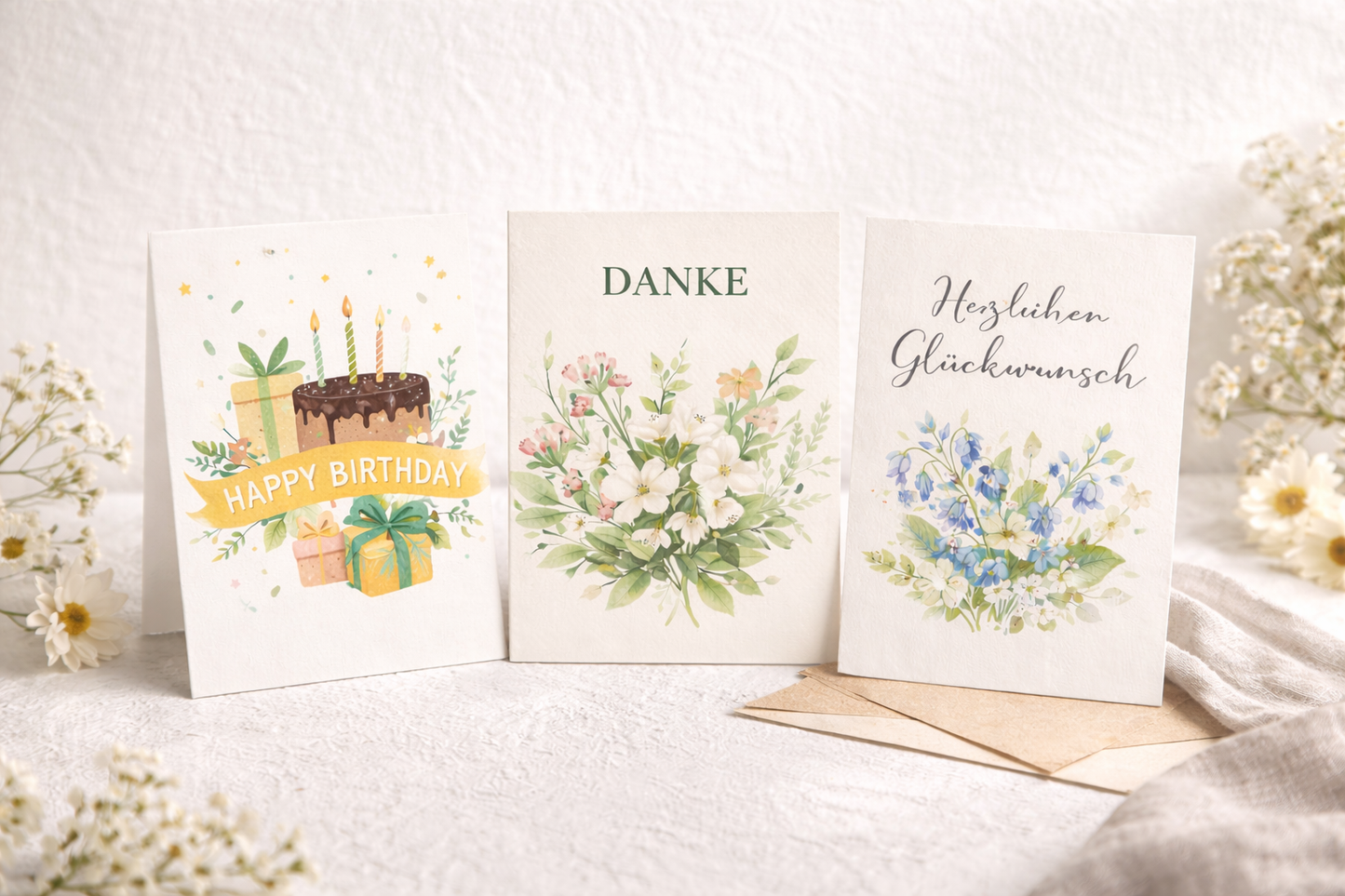 Handgeschriebene Grußkarte